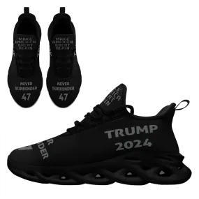 Unique Gift,Personalized Dark MAGA Sneakers, Custom Never Surrender Shoes, Support for Trump Maxsoul Shoes