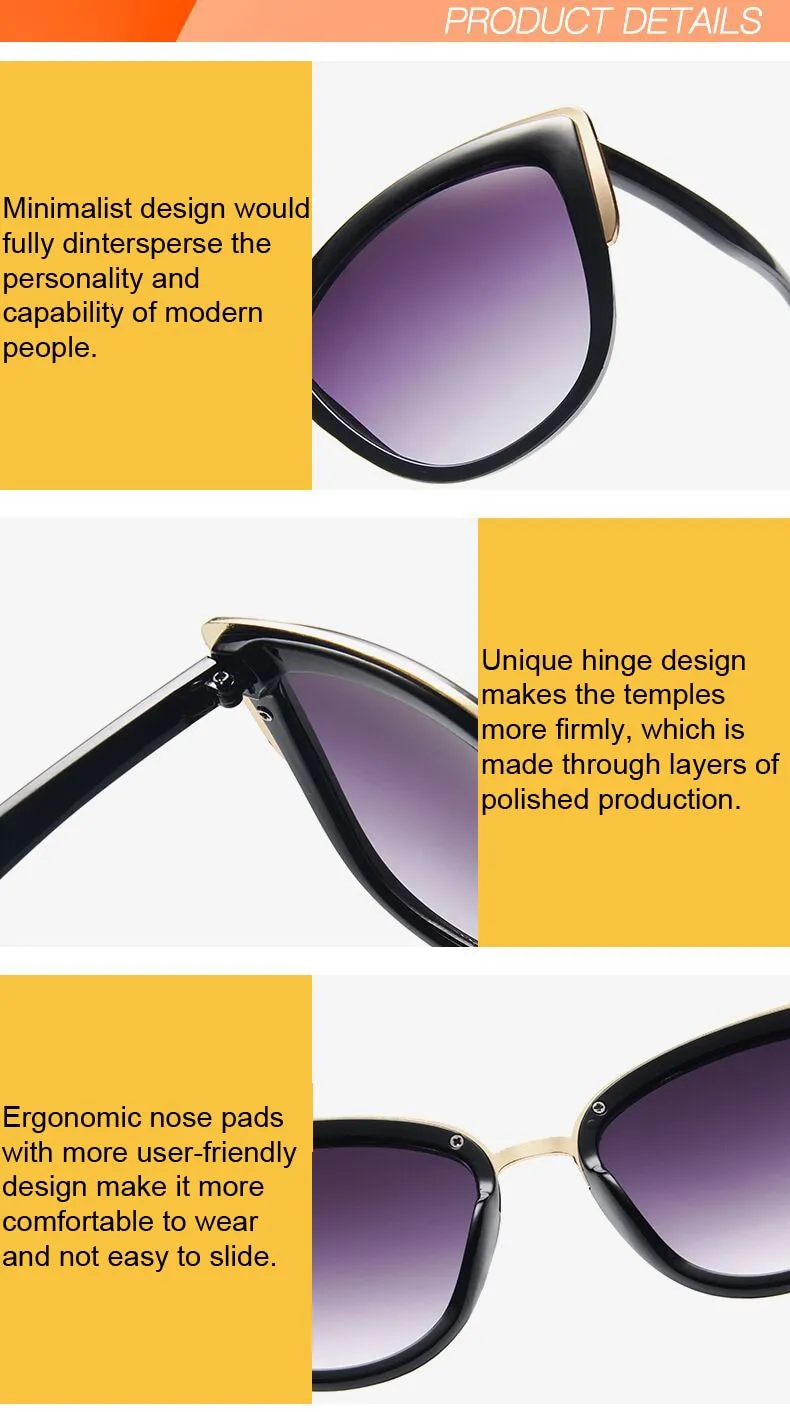 Women's Cat Eye Retro Driving Round Metal Frame Sunglasses