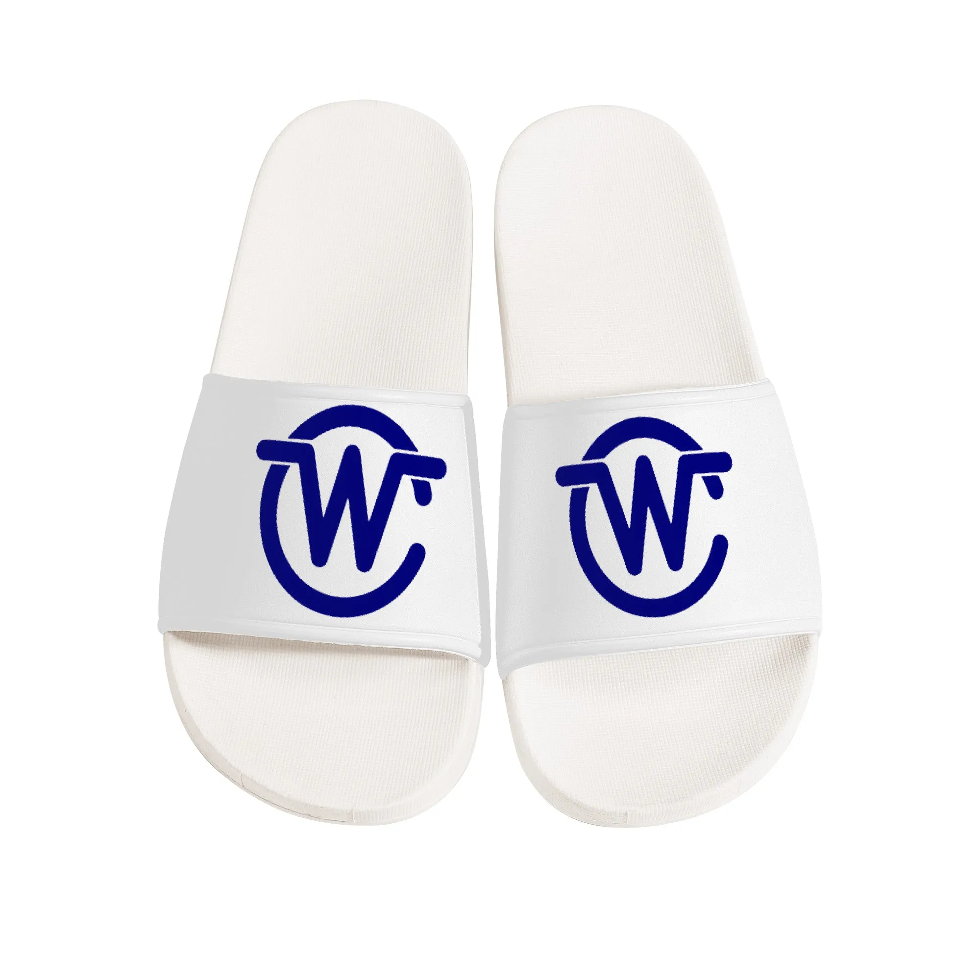 Woodcliff Lake Sandals V2 - White and Blue | Customized | Shoe Zero