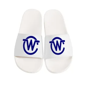 Woodcliff Lake Sandals V2 - White and Blue | Customized | Shoe Zero