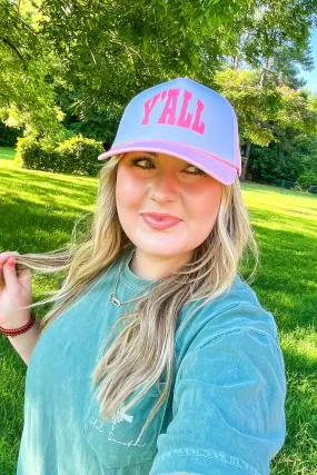 Y’ALL Foam Trucker Hat, Pink