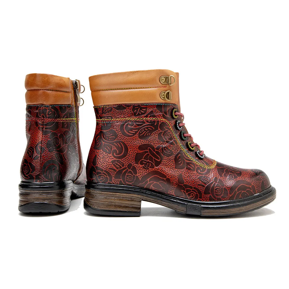 Zalor Bohemian Vintage Handmade Leather Martin Boots