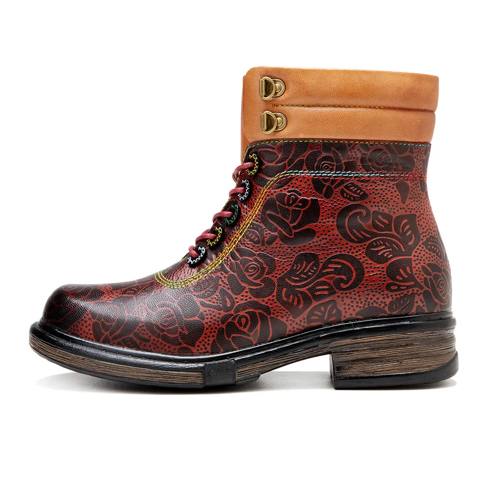 Zalor Bohemian Vintage Handmade Leather Martin Boots