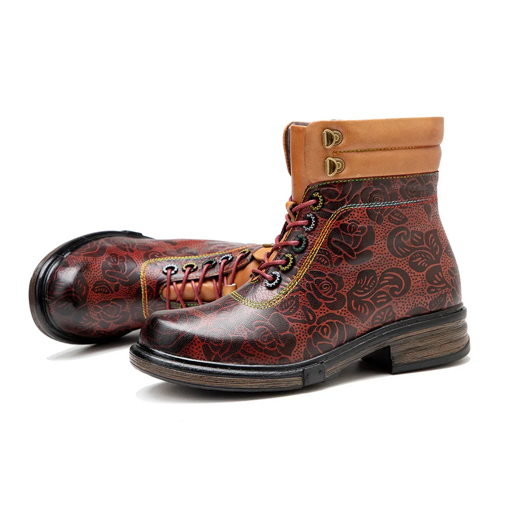 Zalor Bohemian Vintage Handmade Leather Martin Boots