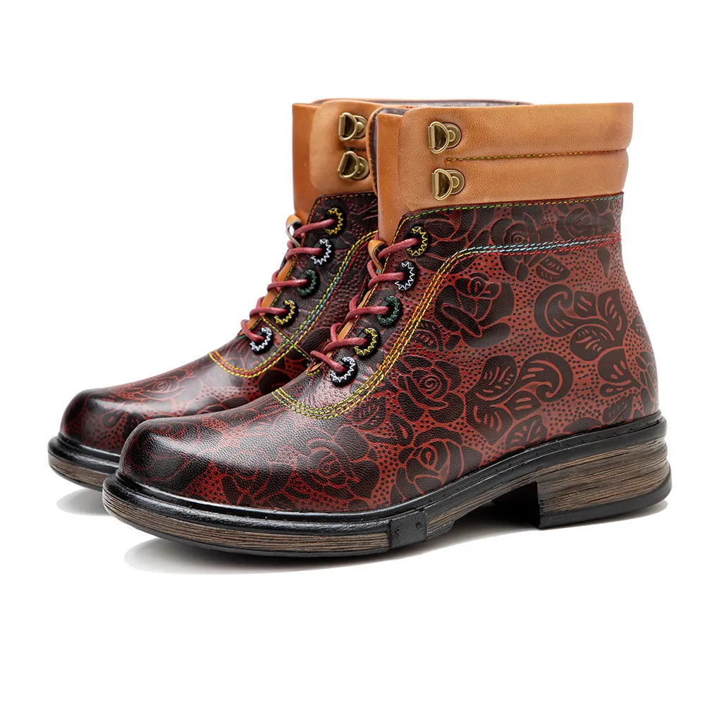 Zalor Bohemian Vintage Handmade Leather Martin Boots