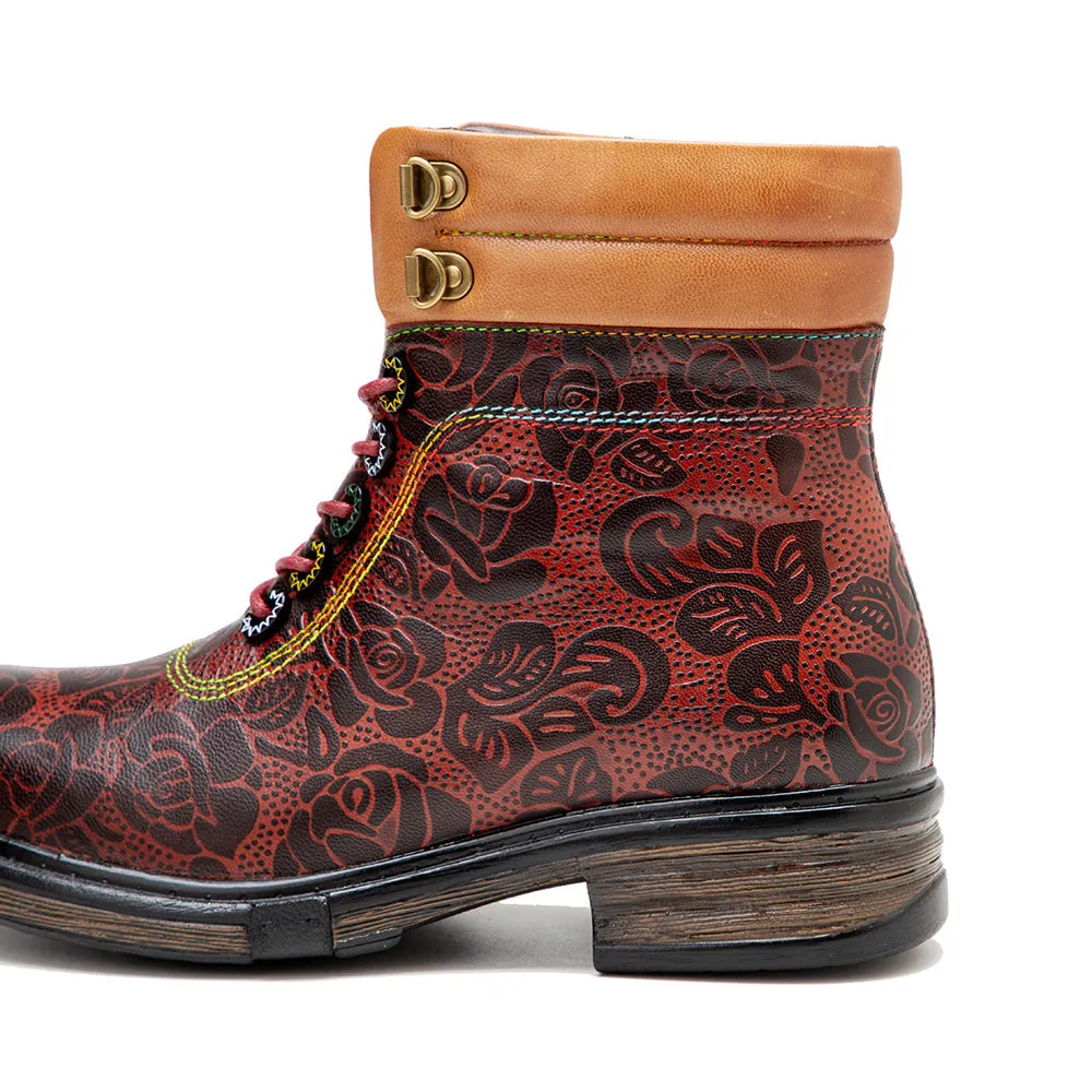 Zalor Bohemian Vintage Handmade Leather Martin Boots