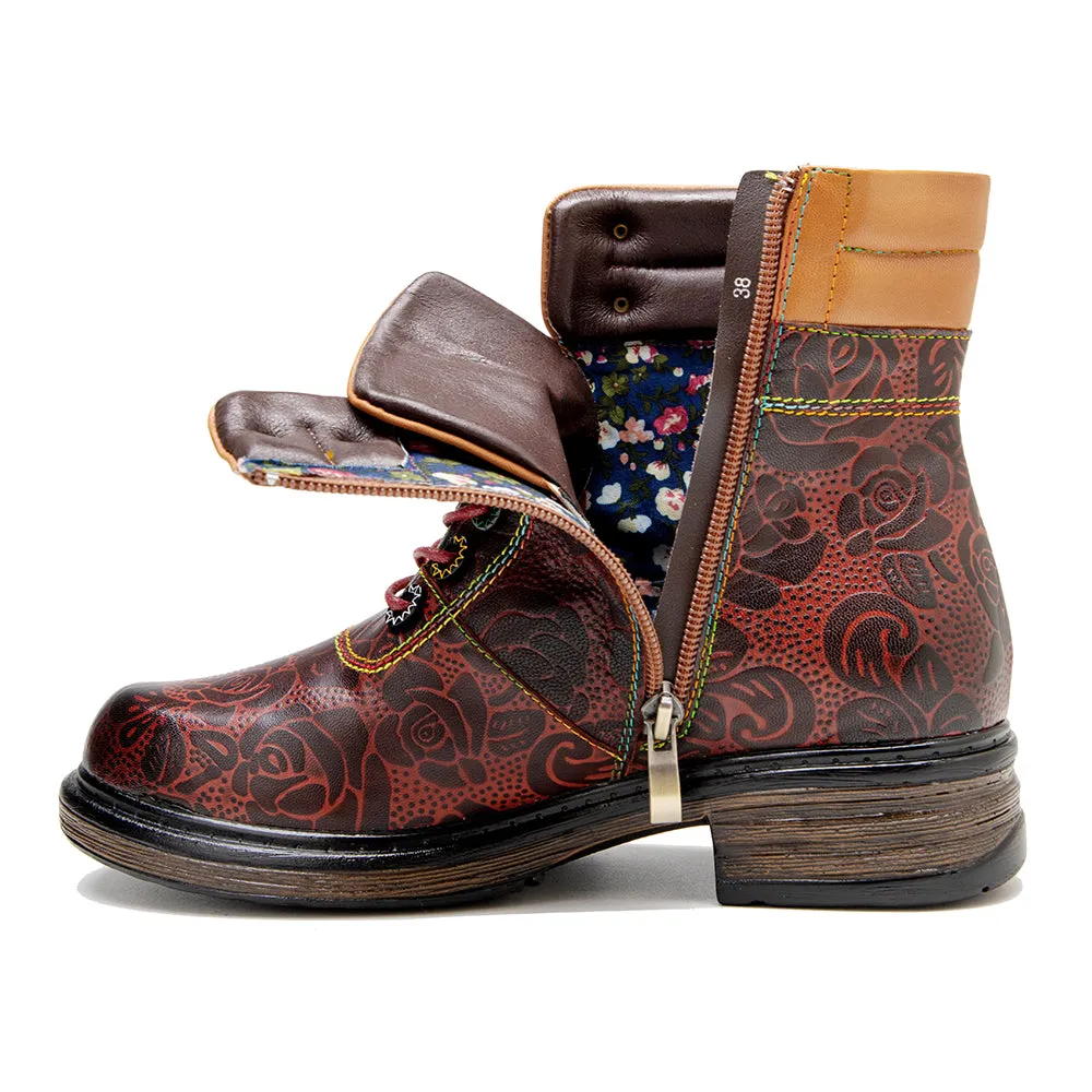 Zalor Bohemian Vintage Handmade Leather Martin Boots