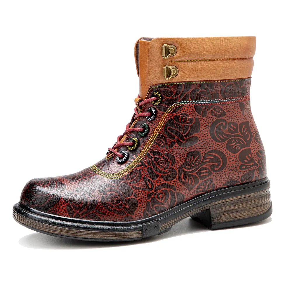 Zalor Bohemian Vintage Handmade Leather Martin Boots