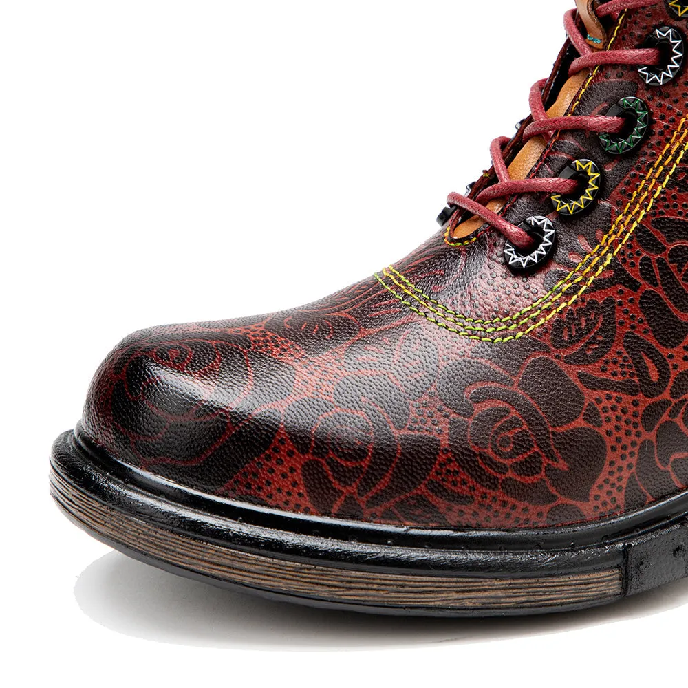Zalor Bohemian Vintage Handmade Leather Martin Boots